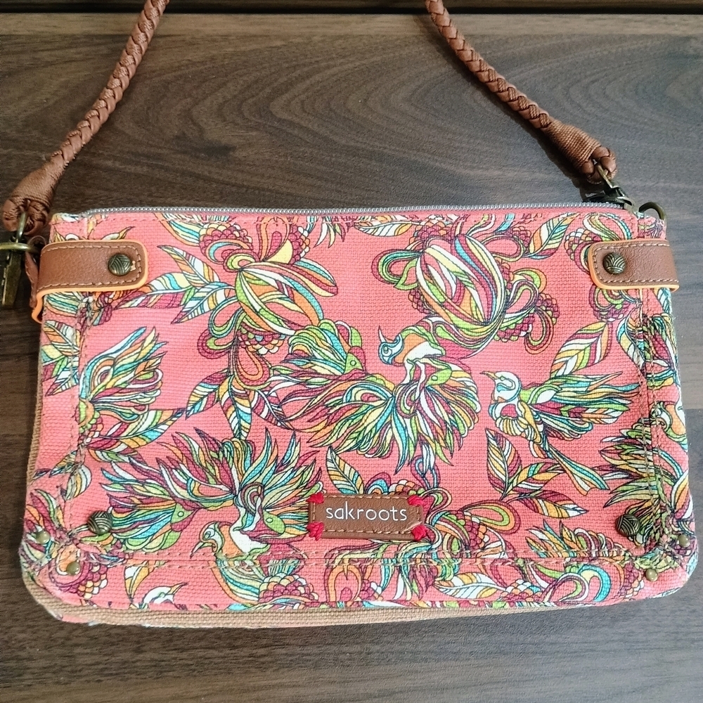 Sakroots Pink Multicolor Crossbody Bag